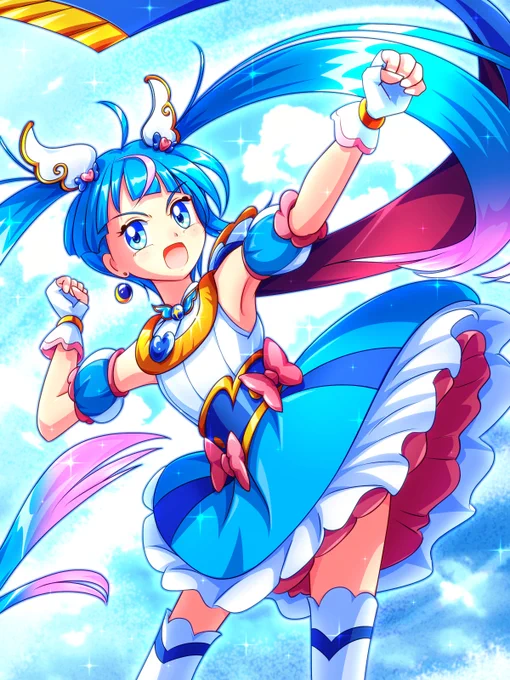 梅雨明けにキュアスカイをよろしかったら! #ひろプリ #precure