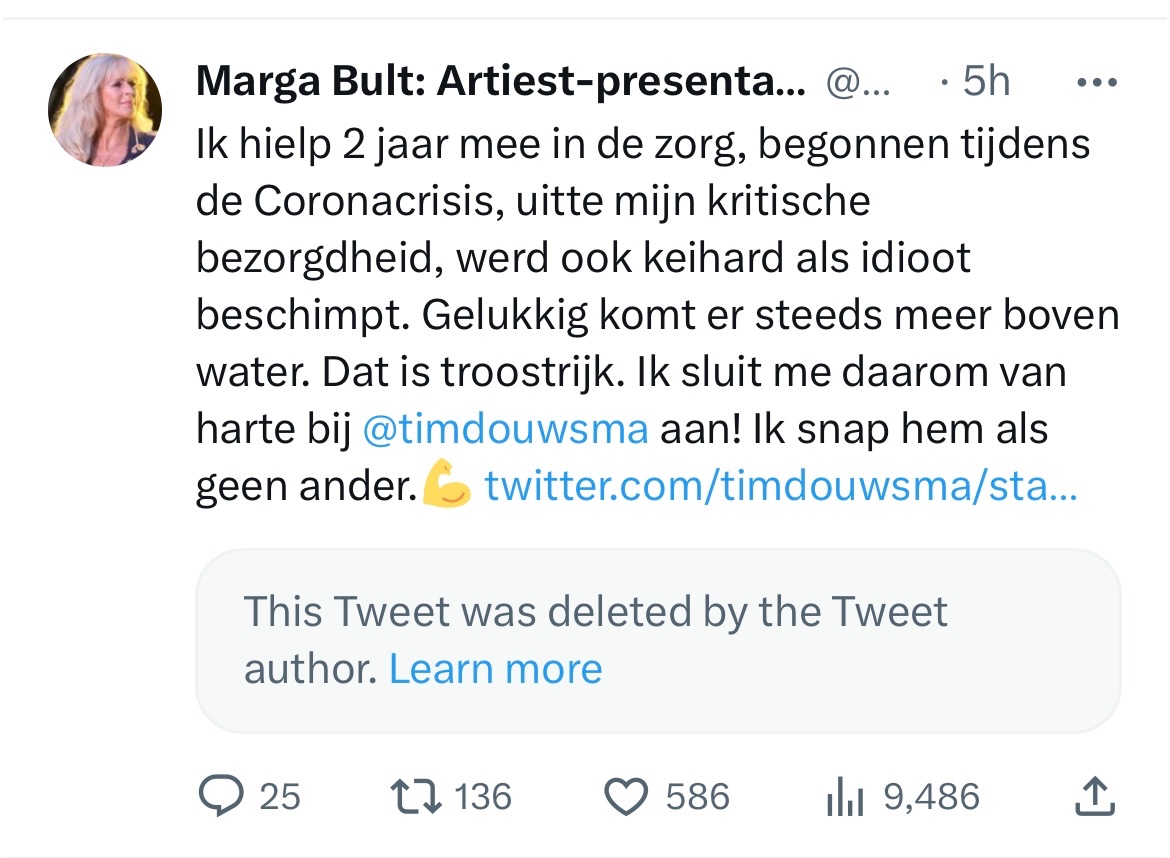 FLenferink's tweet photo. @margabult @timdouwsma Waarom was deze tweet deleted? 😳 https://t.co/QLsVvJ9ESz