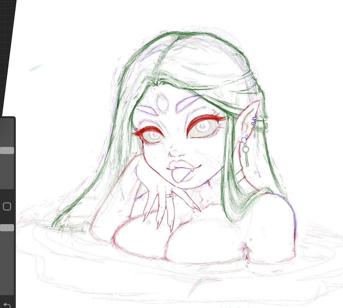 SkullsStarships's tweet photo. Late night sketch after Koreoke 💜 https://t.co/8Kny0r80yn