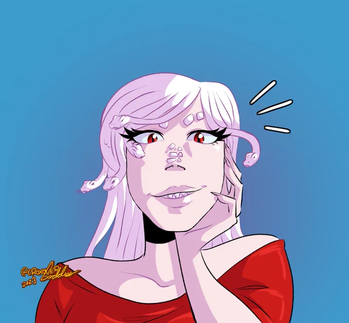 I'm Fightin'!  #artfight2023  vinkholin   bluflu