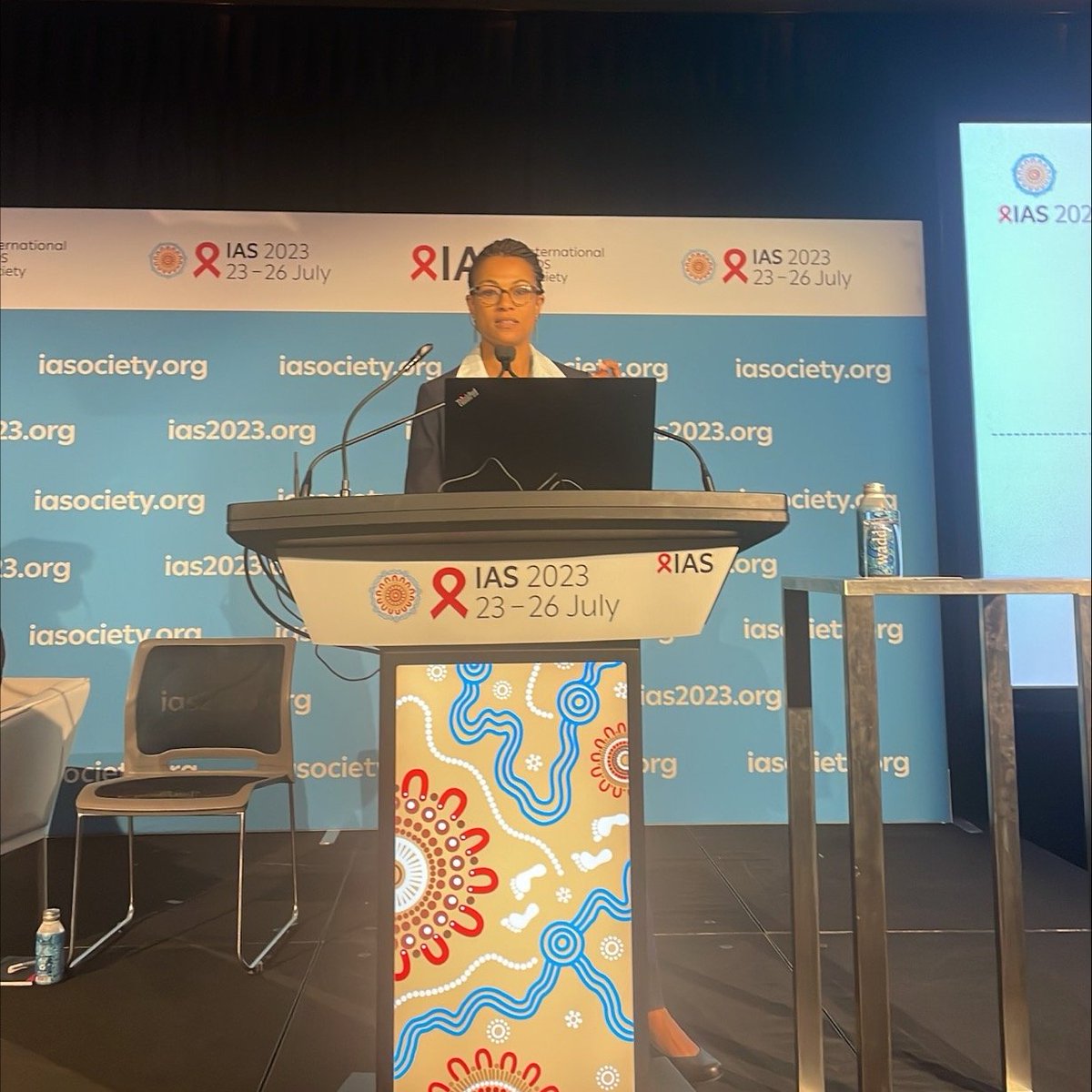 'We've revised our protocols to ensure that women who become pregnant while in our CAB-RPV long-acting injectable clinical trials can stay in the trials.' - @JNJGlobalHealth's Ingrid Eshun-Wilsonova 🇿🇦 #IAS2023