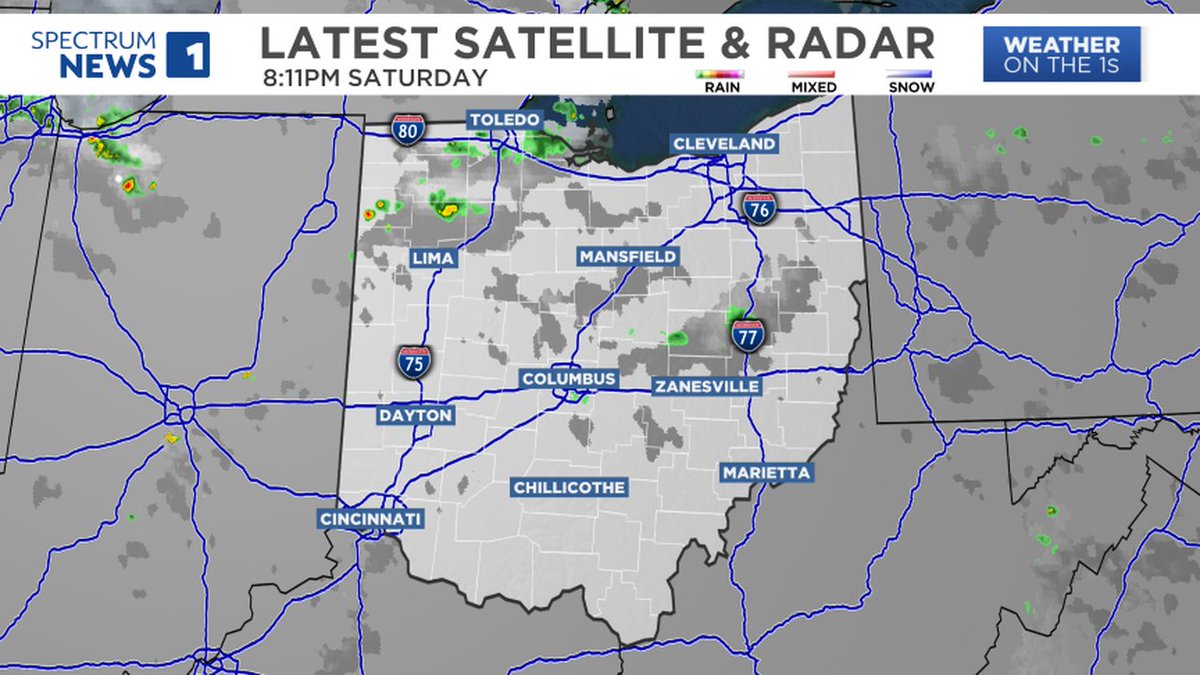 RADAR ON THE 1s- Here is the latest view of the Spectrum News 1 StormTrack Doppler Radar across Ohio. For the latest statewide weather information, visit https://t.co/b1Uud57RaE. #OHwx #RadarUpdate https://t.co/Nd2IwGtt1E