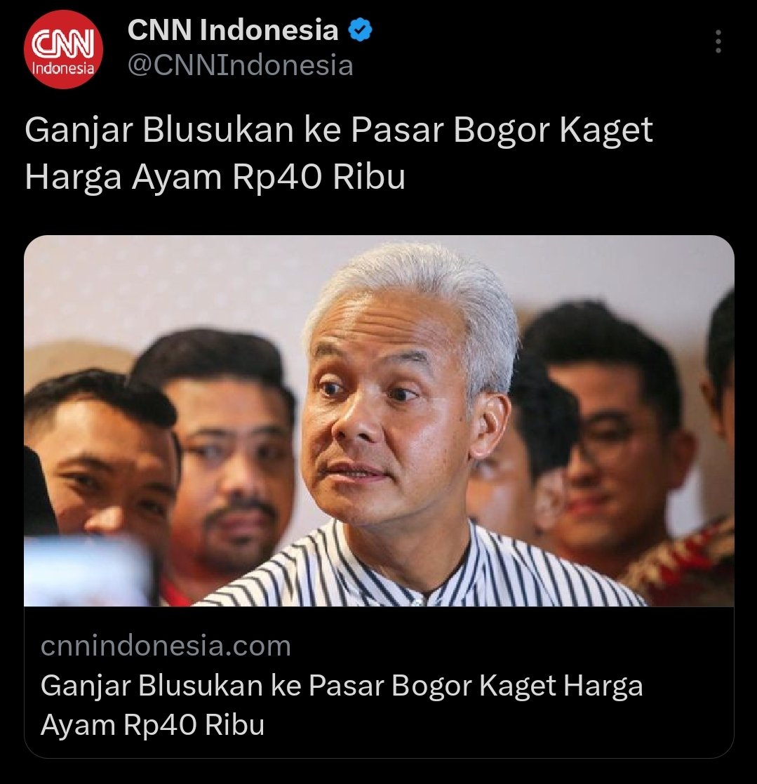 satriyotutuko's tweet photo. Cuk @ganjarpranowo , kowe ngopo blusukan tekan pasar Bogor? Sok-sokan kaget harga ayam Rp 40 ribu. Kae lho, daerahmu Jawa Tengah, ayam yo podo Rp40 ribu. Kowe ngurusi Jawa Tengah wae ora becus, sok-sokan arep dadi Presiden. Dasar petugas partai!!! https://t.co/bu2Rftorr9