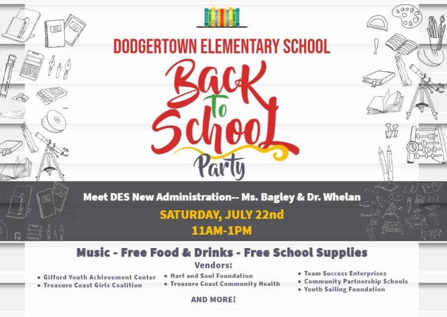 LadyCAPeterson's tweet photo. We had so much fun supporting our community and Dodgertown Elementary School! Back to School Party was a success! @DodgertownELEM #PDY2024 #OCPCommunityOutreachInc https://t.co/MGLpc9TUDl