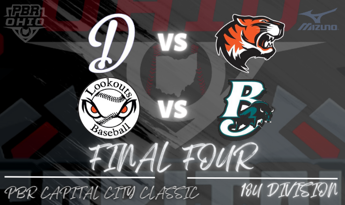 Prep Baseball Ohio Scouting Coverage (@prepbaseohscout) on Twitter photo 🏆PBR Capital City Classic🏆
18u Final 4⃣ is set!
Dayton Sluggers 🆚 <a href="/tbc2024/">Tiger Baseball Club</a>
<a href="/LookoutsCbus/">Brownlee Lookouts Columbus</a> 🆚 <a href="/OhioBison/">Ohio Bison Baseball & Softball</a> (ASKEW) 🏆PBR Capital City Classic🏆
18u Final 4⃣ is set!
Dayton Sluggers 🆚 <a href="/tbc2024/">Tiger Baseball Club</a>
<a href="/LookoutsCbus/">Brownlee Lookouts Columbus</a> 🆚 <a href="/OhioBison/">Ohio Bison Baseball & Softball</a> (ASKEW)