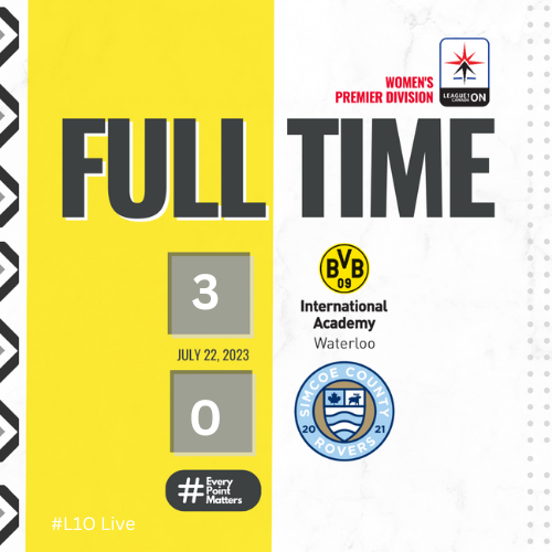 L1OWomens's tweet photo. The Full-Time whistle has blown and it is a huge win for BVB IA Waterloo.
Final Score:
@bvbiawaterloo 3-0 @RoversFC_L1O
Goals: Hillary Washington (19')
Taylor Schell (22')
Brooke Morton (55')
Clean Sheet: Natalie Mouradian
#EveryPointMatters
#L10Live https://t.co/lScVbB9g6C