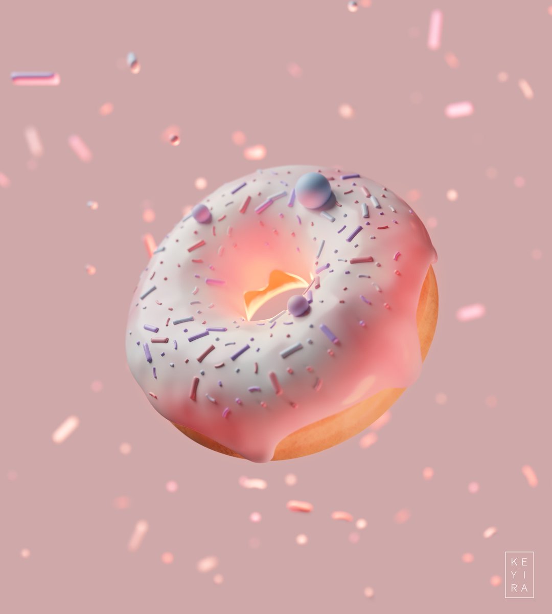 Well, I don't know how, but suddenly I decided to try something in 3D, and yep... it's a donut, which is not surprising at all 🍩
I enjoyed the whole process, and I think I'll try making something else

P.s but I will also continue drawing ♡

#3Dartist #3Dmodeling