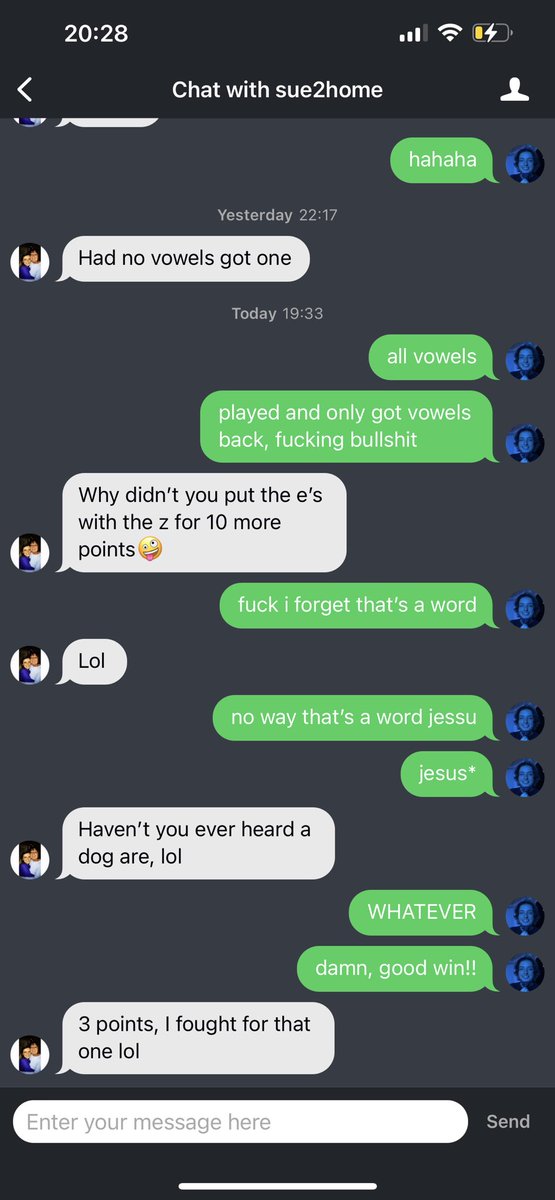 IrelandNichols's tweet photo. my grandma is so sassy on wordfeud and i truly live for it https://t.co/8DA75jABE5