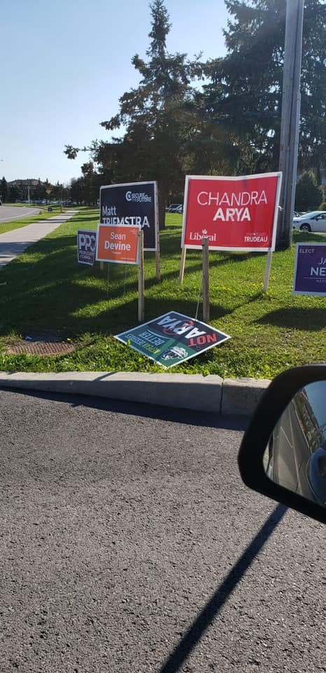 Back in September 2021, the Punjabi community and many residents of Nepean, Ontario who did not have any faith in Chandra Arya, raised awareness &amp; created a “Nepean deserves better” campaign — their signs were vandalized &amp; knocked over — Arya is a very corrupt