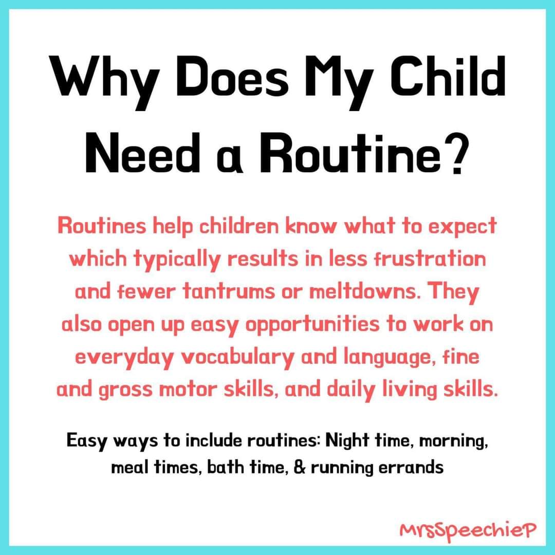 U46EarlyLearner's tweet image. Yes, we all have and need routines. When they are changed, so do our feelings and behaviors. @ECResCenter #routinesmatter