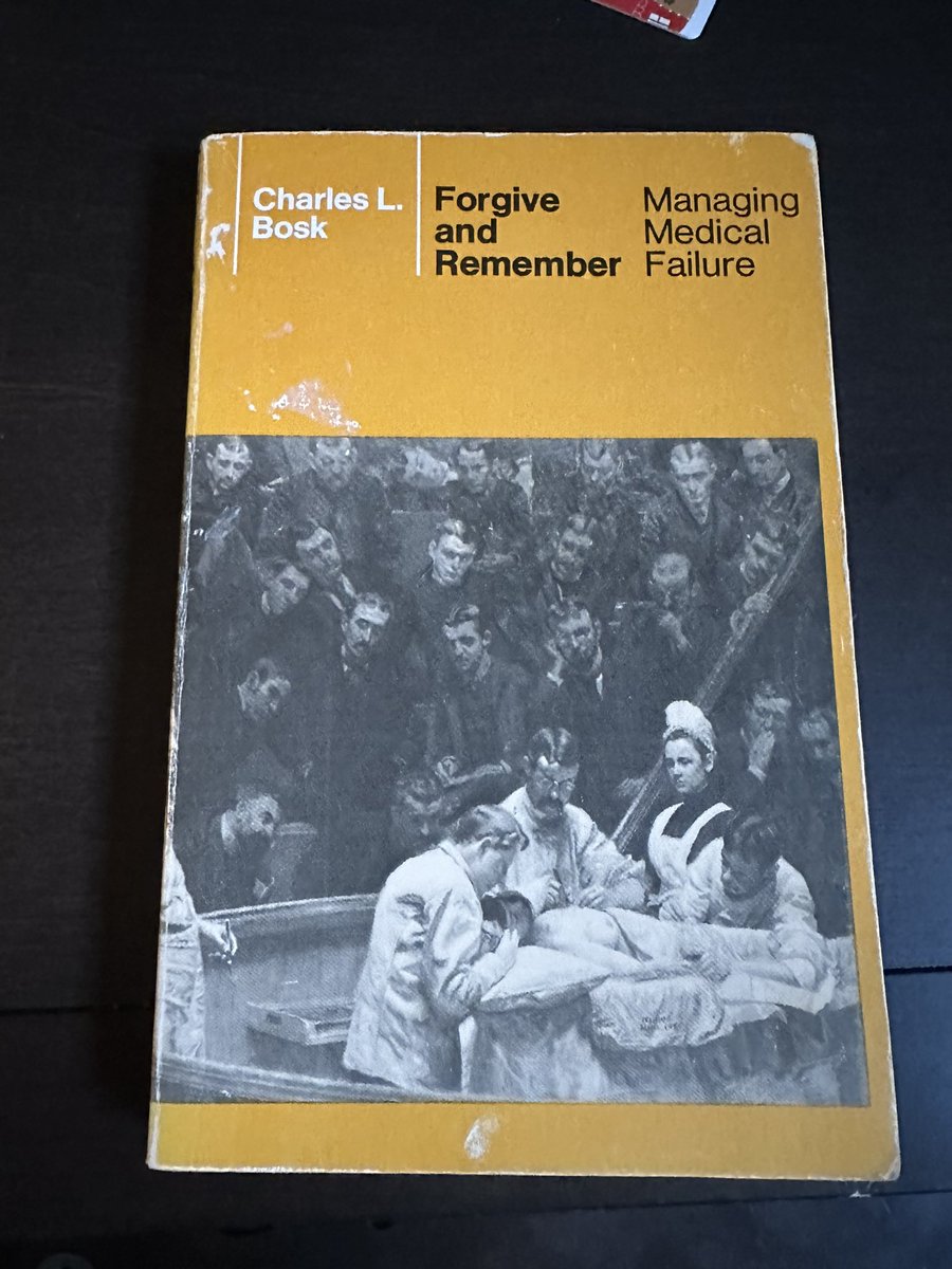 This is the best book ever written about the culture around medical errors

Published in 1979 as a sociological ethnography, it is a case study in surgical learning 

It is terrific
