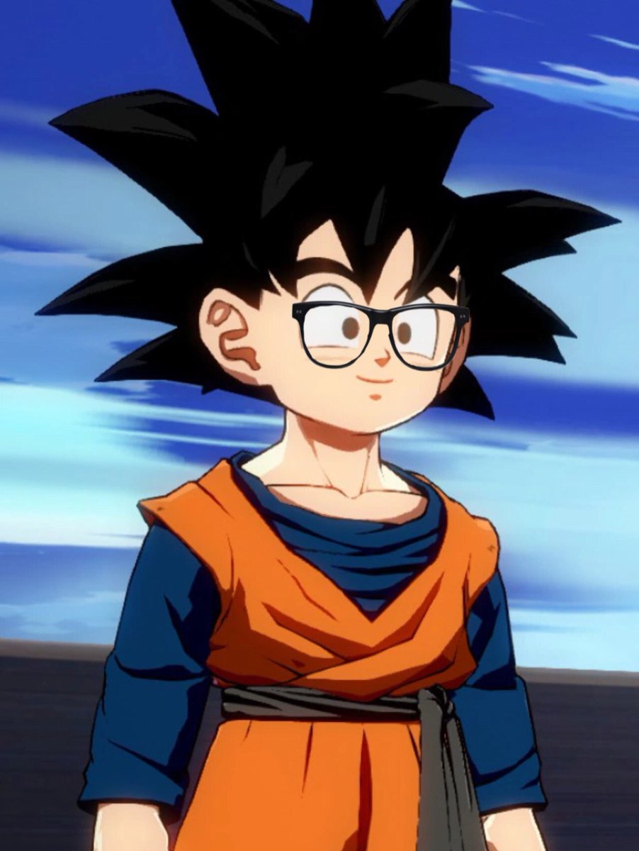 He STOLE Gohan’s glasses “Tranks look I’m my NERDY big brother!”