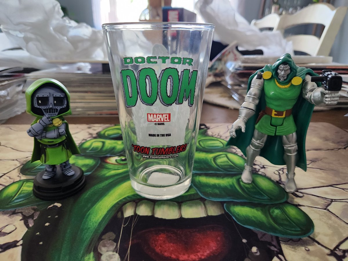 My Doctor Doom Toon Tumbler!!!!! 

Don't mind the mess on the table. Lol! 

#MarvelComics
#DoctorDoom
#VictorVonDoom
#SuperVillain
#ArchivesofDoom