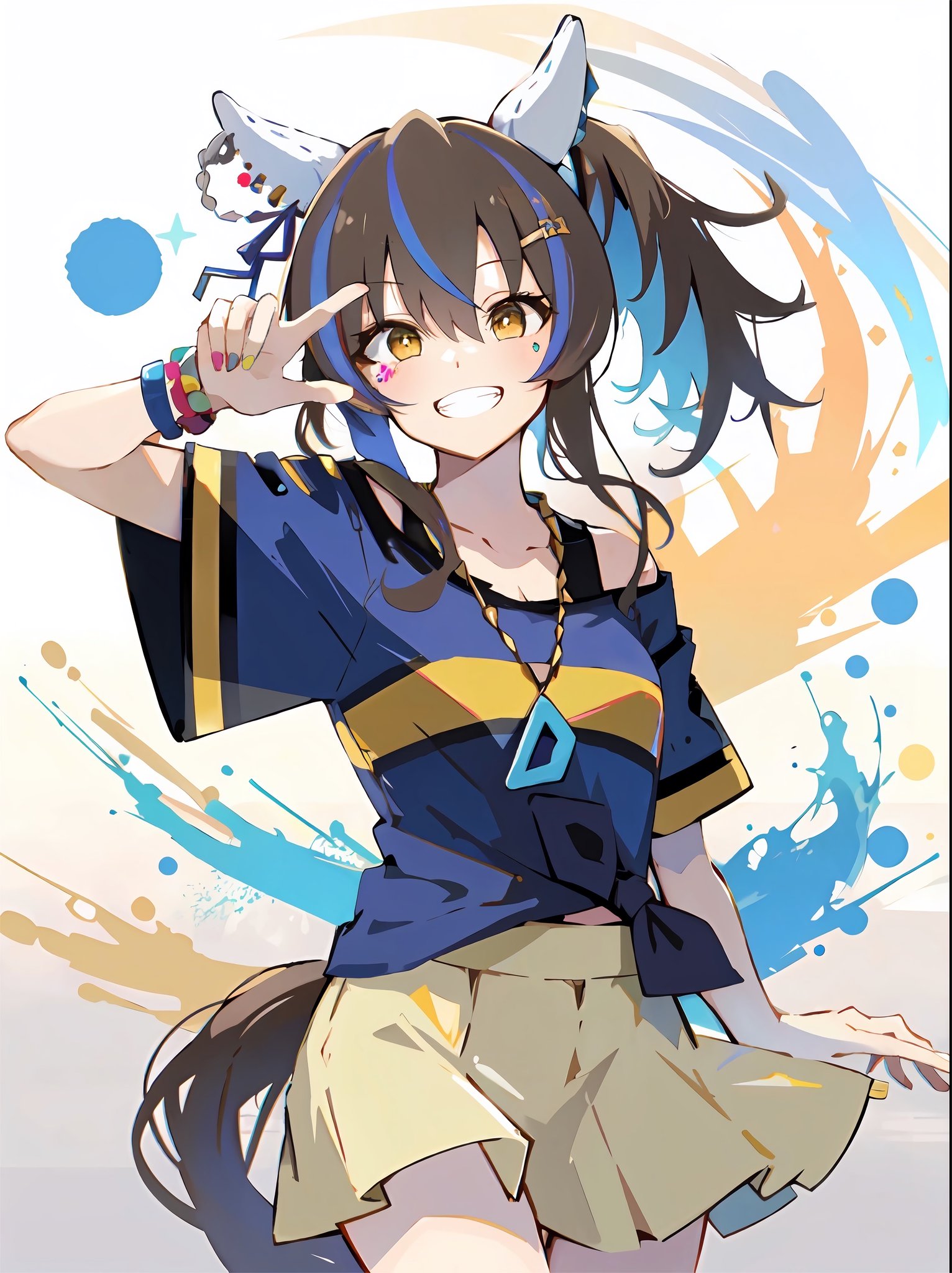 ウマ娘 ダイタクヘリオス 手描きイラスト色紙 - りゅーしょっぷ