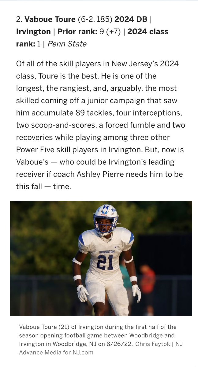 Smoke (@coachsmokenj) on Twitter photo The #1 Player In The 2024 Class In New Jersey😤😤😤😤 #IrvingtonTuff #CertifiedBaller #SmokeStamped #WeAre <a href="/TodderickHunt/">Todderick Hunt</a> <a href="/coachjfranklin/">James Franklin</a> The #1 Player In The 2024 Class In New Jersey😤😤😤😤 #IrvingtonTuff #CertifiedBaller #SmokeStamped #WeAre <a href="/TodderickHunt/">Todderick Hunt</a> <a href="/coachjfranklin/">James Franklin</a>