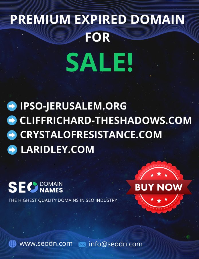 iamrvrajput's tweet image. 📢Seodn weekly updates!!
✅ipso-jerusalem.org
✅cliffrichard-theshadows.com
✅crystalofresistance.com
✅laridley.com

For more information visit seodn.com 
#seodn #domainsforsale #domainsales #seoservices #seodomains #domainnameforsale #domainbroker