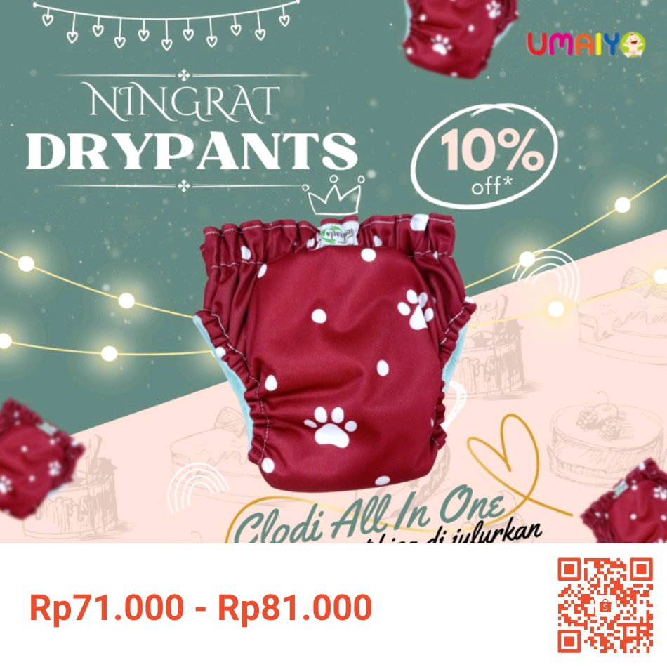 avialif's tweet photo. @jek___ Temukan dan dapatkan Ningrat DRYPANT Clodi Cepat Kering Popok Kain Bayi Cuci Ulang Model Celana Ukuran reguler  jumbo SNI hanya Rp71.000 - Rp81.000 di Shopee sekarang juga! https://t.co/2LbPALVWzi #ShopeeID https://t.co/9xmk6WqSZK