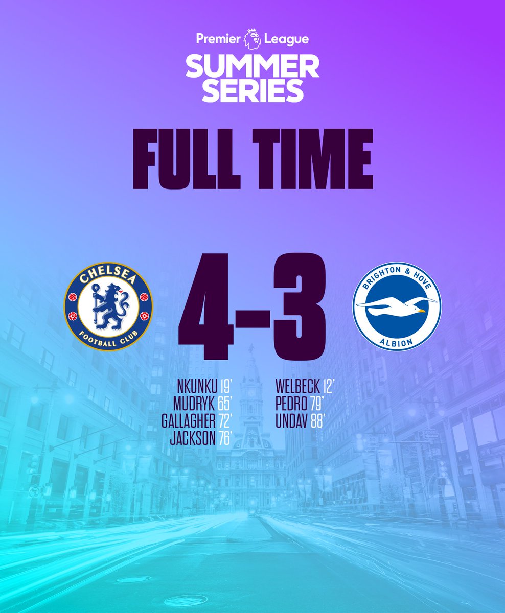 BHAFC's tweet photo. Chelsea hold on for victory against ten-man Albion. A good pre-season test! 🤝 https://t.co/vtjmEl87tk