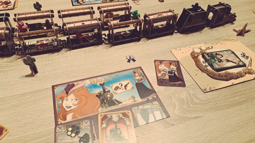 Sibi30015224's tweet photo. Ein toller Spieleabend liegt hinter uns. Den Auftakt machte #ColtExpress mit der neuen Erweiterung, im Team-Modus 2 gegen 2. War wieder mega unterhaltsam und spassig. Und ein enges Duell zwischen den zwei Banditen- Banden. Klasse Spiel, die Erweiterung ist einfach top! Yiha! 🚂🤠 https://t.co/JxpaQXF1Lv