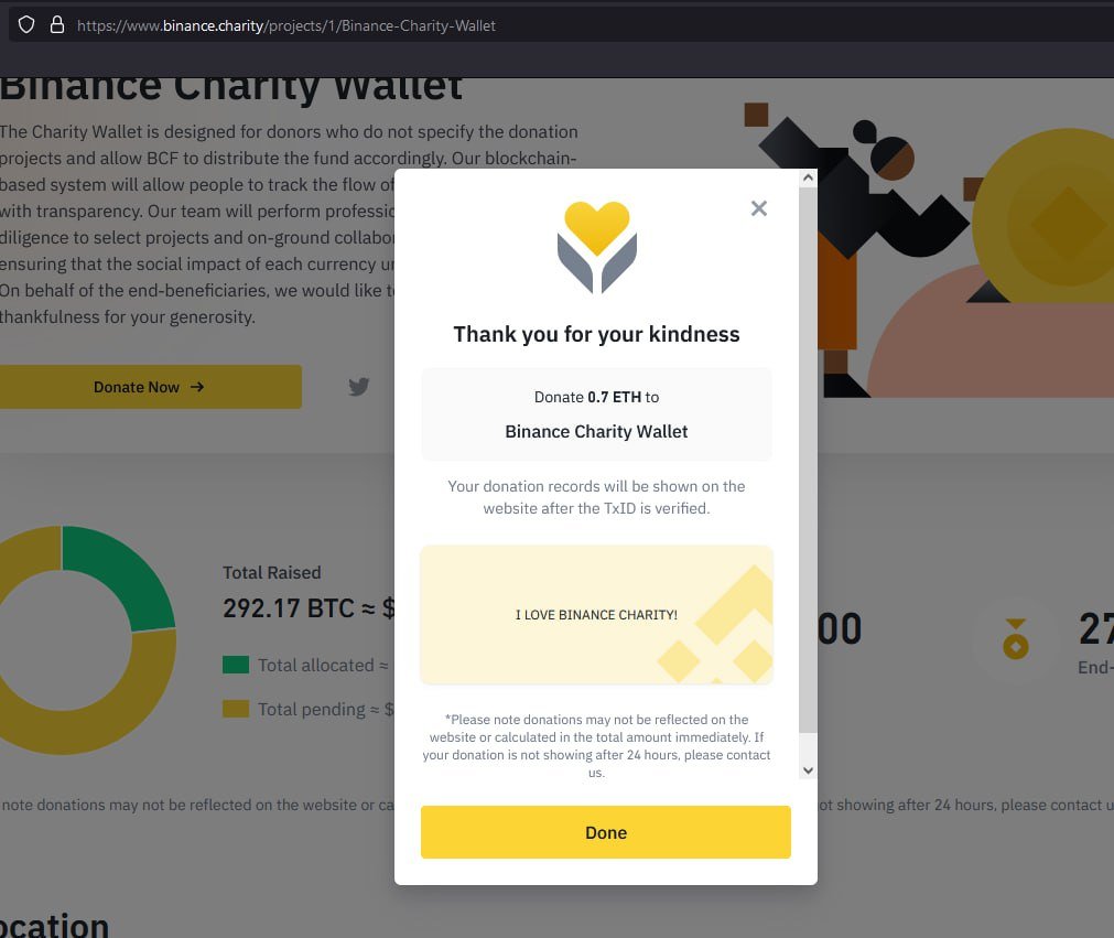 AfricanKidsRace's tweet photo. First donation of many has been completed.
0.7 Eth to Binance Charity.
Let us know which other charities you'd want us to support.
Tx Id: https://t.co/0vj9v8Unkc https://t.co/habyw11GXS