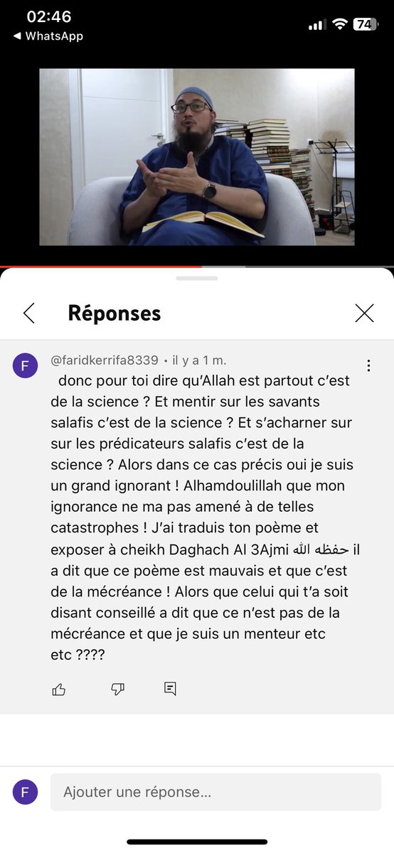 Alhaq1La's tweet photo. Écartez vous de @SamyPhilippe 

Ses vidéos sont truffées d’erreurs, un vrai collectionneur ! Il n’accepte pas le conseil et s’en prend comme le takfiri almaghrawi aux salafis qui le conseillent ! 

Je vais poster les réfutations de ces catastrophes in cha Allah bientôt ⤵️ aperçu https://t.co/5BfxzeYxYH