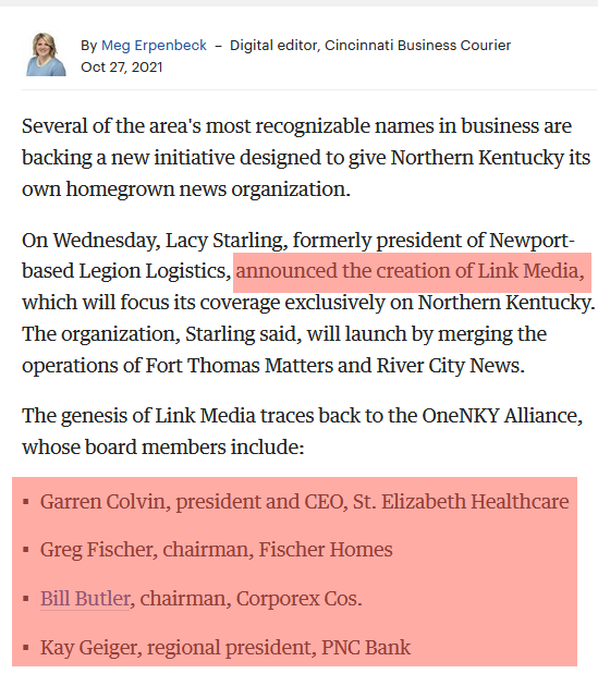 ky_statesman's tweet photo. @Mark_Paynewrite @Linknky It figures that St. Elizabeth CEO Garren "$1.6 million dollar a year salary" Colvin sent out an email telling his employees to sway the CON poll so he can keep his monopoly. It's also no surprise that he is one of the founders of LinkNKY, NKY's CNN. #ChamberNewsNetwork #RepealCON https://t.co/CzdDs4Di4Z