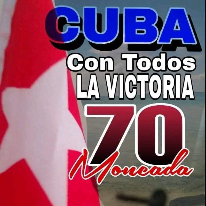 Bien cercano el día en que homenajearemos el #70Moncada, día de recordar una vez más la gloriosa efeméride,  #Fidel organizó el "Movimiento" y trazó el camino que nos condujo al gran día de Enero. #ConTodosLaVictoria. <a href="/DiazCanelB/">Miguel Díaz-Canel Bermúdez</a> <a href="/DrRobertoMOjeda/">Dr. Roberto Morales Ojeda</a> <a href="/emimundo/">Emimundo</a> <a href="/milagrosyanet83/">@milagrosyanet83</a>