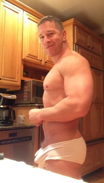 Morning sport. Your mom's got one of her headaches, so I'll bring her meds, and then maybe you can help your 'ol man out with this #morningwood.