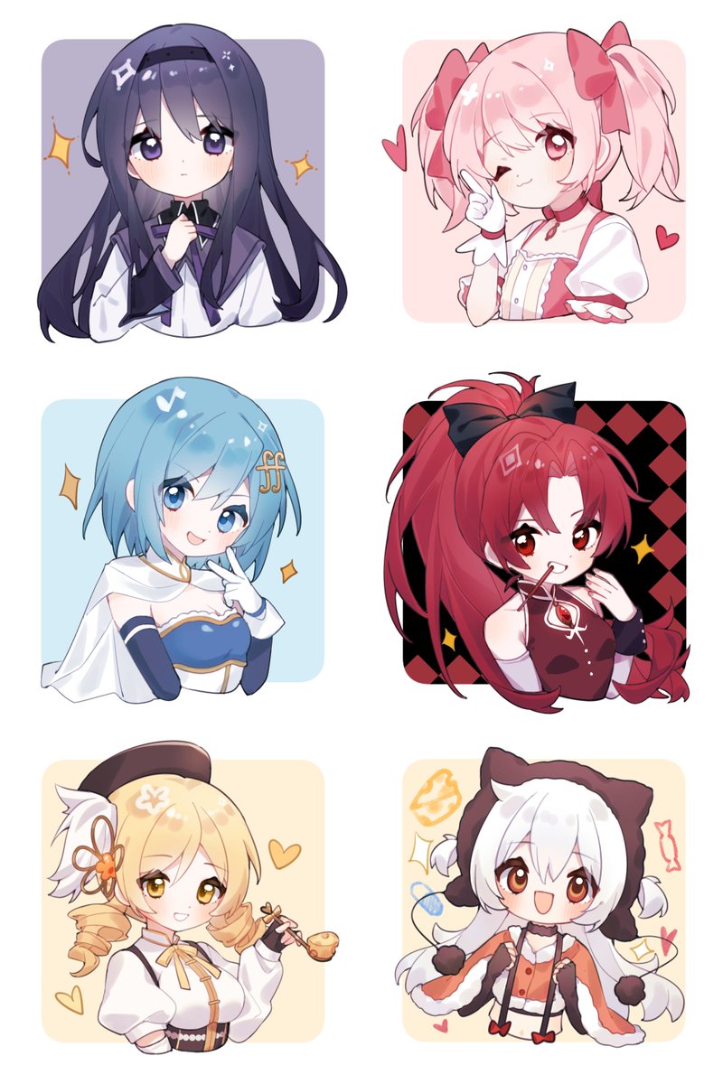 #魔法少女まどかマギカ 
#暁美ほむら 
#佐倉杏子 
~🖤Black&amp;Red❤️~
Set complete！