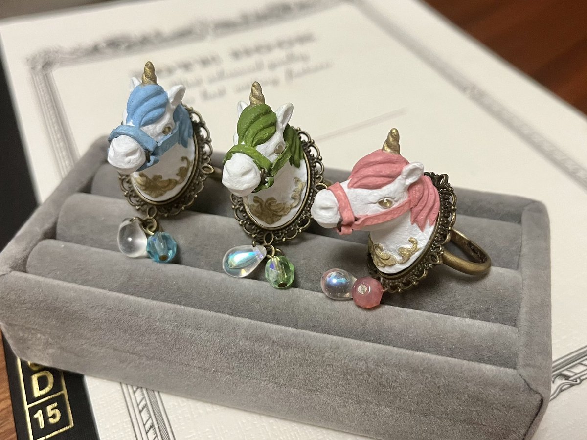 kano_koubou's tweet photo. minne
品切れになっていた剥製リング
ユニコーンの在庫を補充しました🦄
存在感ある指輪���アクセントにいかがでしょう🫶

 #ハンドメイドアクセサリー 
 #minne https://t.co/vHlCFHcg4k