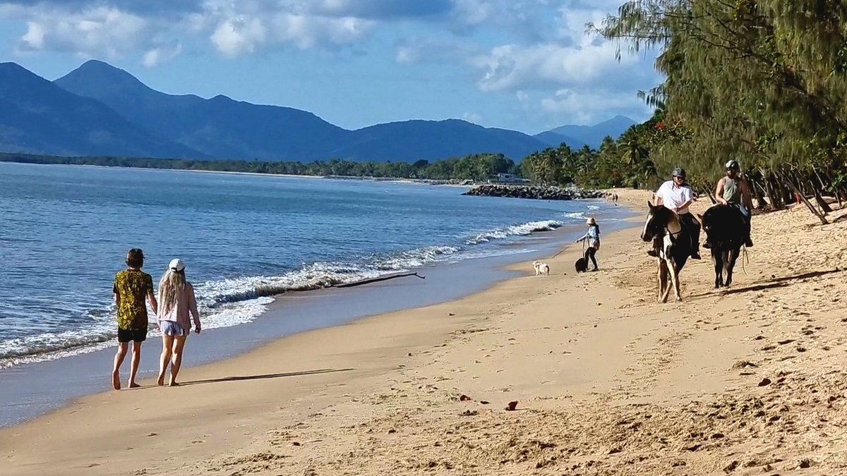 Just one of those incredible winter days in Tropical North Queensland!
Holloways Beach.
cairnsholidayhomes.com.au/things-to-do

#visitQueensland #holidaydestination 
#Cairns  #travel #seeaustralia 
#beachday
