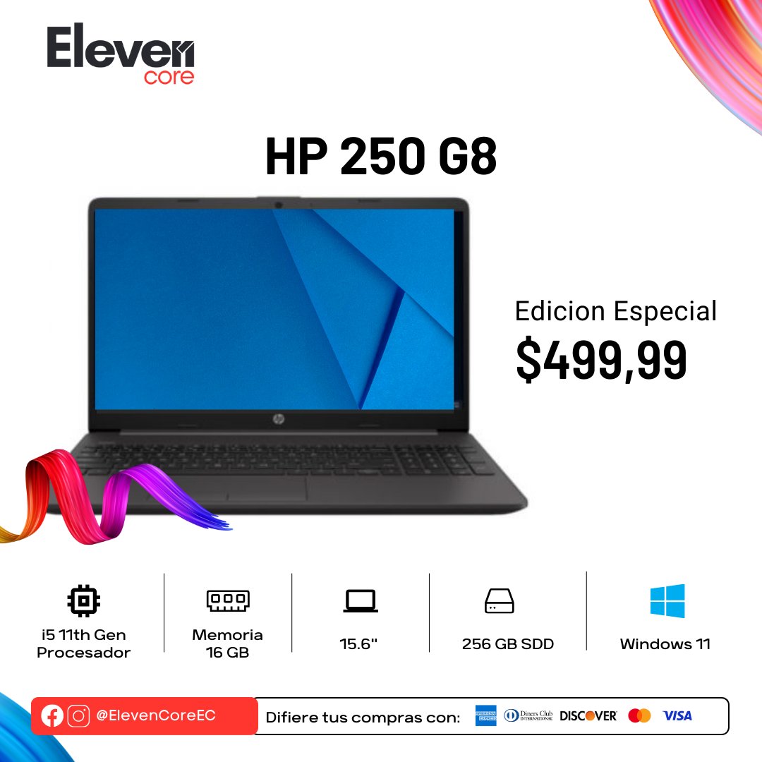 ElevenCoreEC's tweet photo. Laptop HP 250 G8
➡️Precio $499.99
✅Precios incluyen impuestos 
✅Aceptamos todas las tarjetas débito/crédito 💳
✅Contáctanos 📲 https://t.co/k4EqKY0ZM4

#ElevenCoreEC #tecnología #barato #laptop #laptophp #HP #windows #Guayaquil https://t.co/AWnxX9RmN2