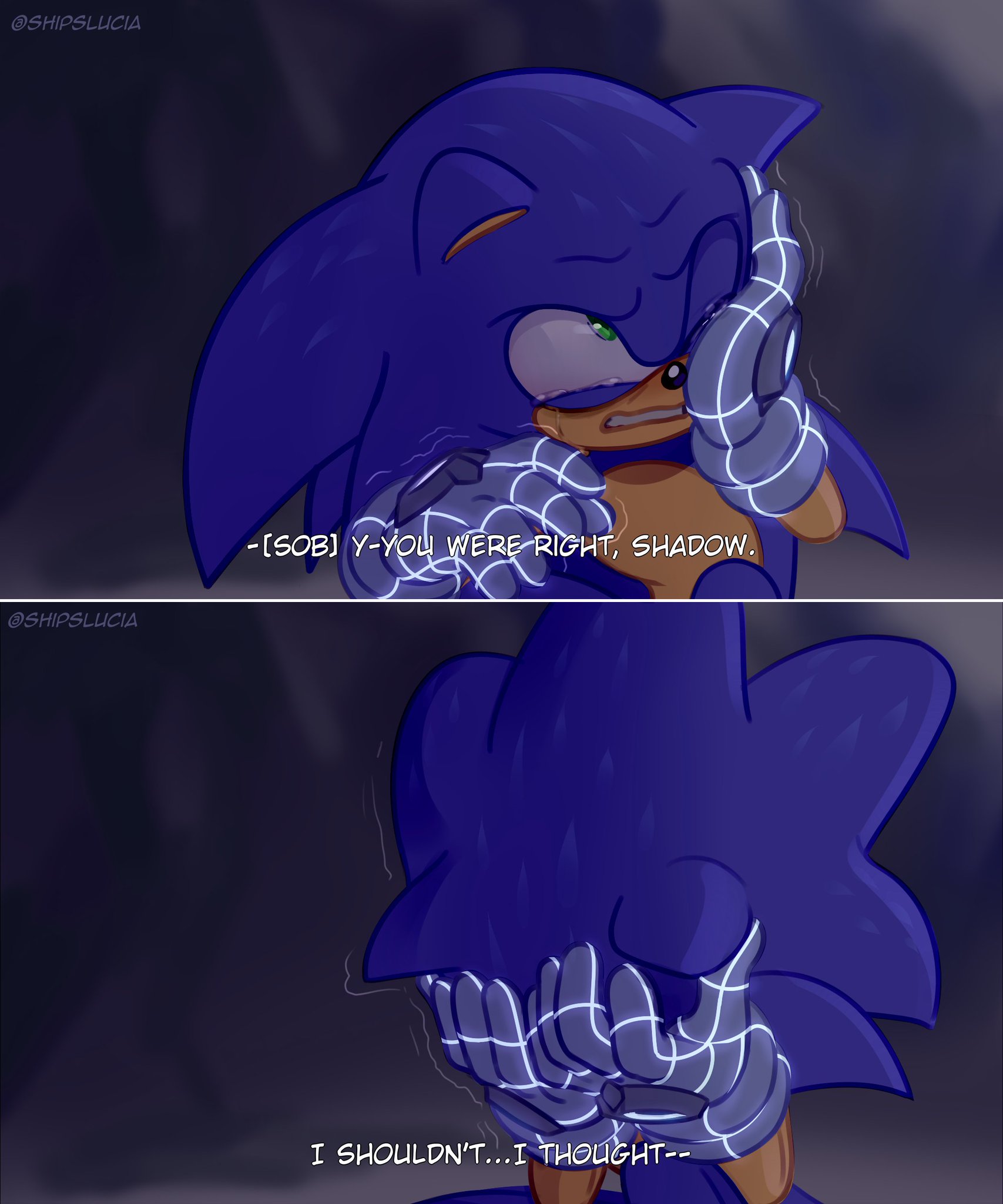 Lucía Ship Art!🇦🇷 on X: HC Sonadow: Shadow likes Sonic's