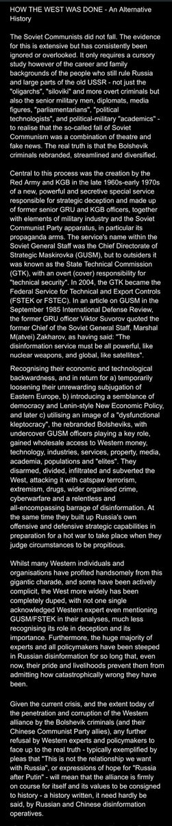 DMichael9802014's tweet photo. December 2023 will see the 50th anniversary of the creation by the Red Army &amp; KGB of the Soviet, later Russian, State Service of Strategic Deception (#Maskirovka).  I suspect though that most Western experts will be too embarrassed to attend the celebrations. https://t.co/e3PL0qyB8A