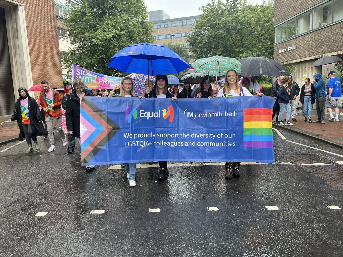 RebeccaMaddock's tweet image. Amazing atmosphere in #Newcastle this weekend at Northern Pride 2023 🌈 Loved taking part in the parade with my @irwinmitchell colleagues! @IMZoeFisher Becka and Rosie #IMEqual  @PIandMedNeg
