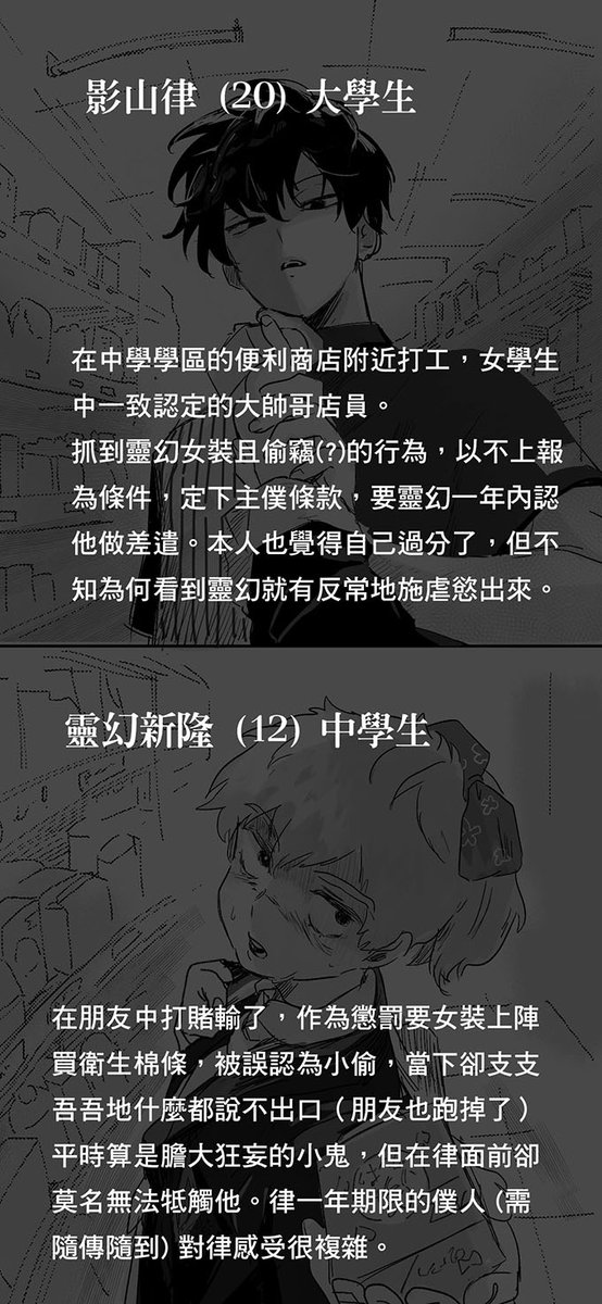 #律霊
年逆+DS設定
大學律(20)&amp;國中靈(12)