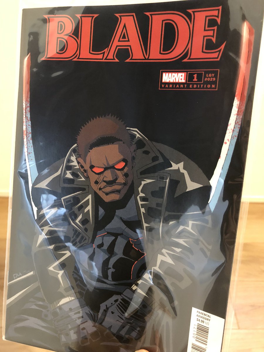 benjamin_dehaan's tweet photo. Blade #1 Frank Miller variant cover edition is here! And it is just gorgeous! Thank you, @Marvel! #Blade #Comics #amreading https://t.co/IrHoUafepl