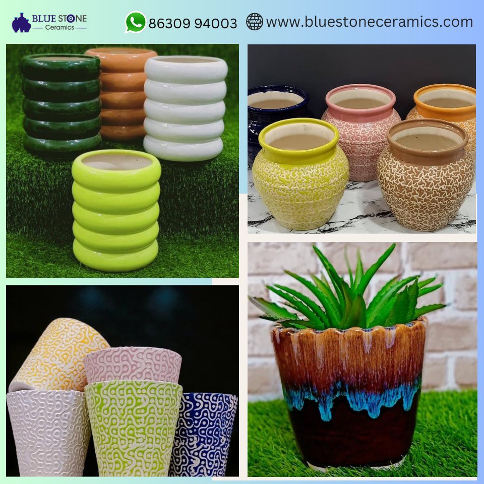 Nature's artistry outdoors. Elevate your garden with handcrafted ceramic pots. Sustainable, stylish, and perfect for your plants. Discover the joy of gardening today!
-
Contact Now For Bulk Order:-📷 𝟖𝟔𝟑𝟎𝟗 𝟗𝟒𝟎𝟎𝟑
📷 Visit here for more products - bluestoneceramics.com