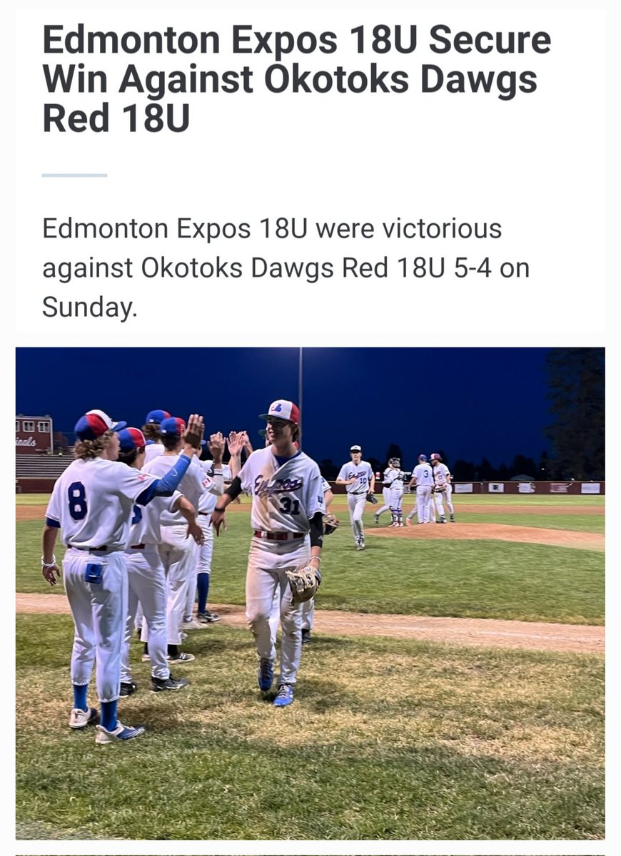 18U AAA Edmonton Expos tweet media