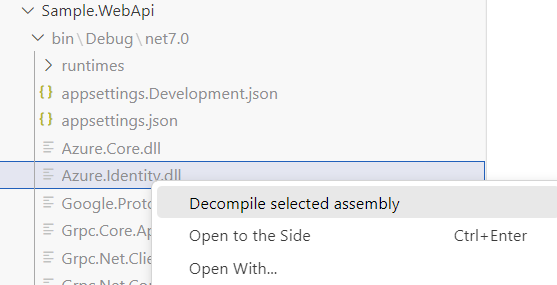 ilspy's tweet photo. ILSpy for #VSCode shipped a new version! Assembly list persistence per workspace, decompilation from Explorer and more. https://t.co/1SHA3YR3Qh https://t.co/L6mZscJ3B1