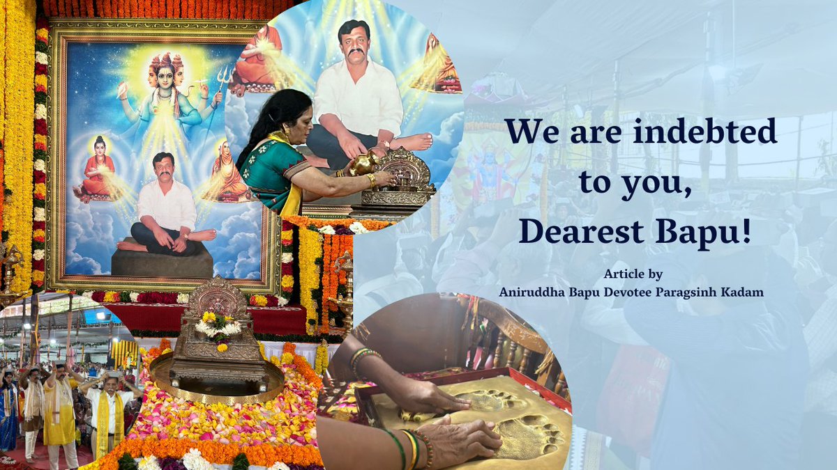 Paragkdm's tweet photo. https://t.co/84AuDpPBeD
#Gurupurnima2023, #AniruddhaBapu, #AniruddhaBhakti, #ShreeHarigurugram, #BhaktibhavChaitanya, #DevotionSentience https://t.co/8U3x06e628