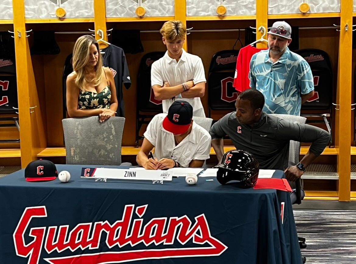 CleGuardPro's tweet photo. Cleveland #Guardians have officially signed 2023 12th round pick 18-year-old RHP Keegan Zinn out of Lake Minneola High School, FL.

#ForTheLand https://t.co/uviTvSJMVb