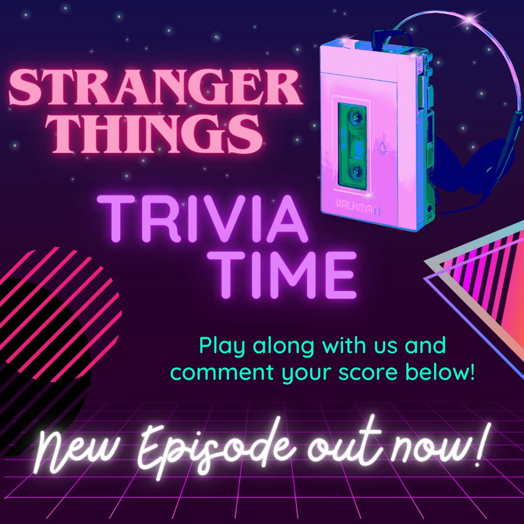 It’s #StrangerThings Trivia Time! Join us this week as we play some Stranger Things Trivia! The episode is interactive so be sure to play along with us and comment your score below! ⬇️ High scorers might just win prize! 😉 Listen now: bit.ly/44Ng0dA