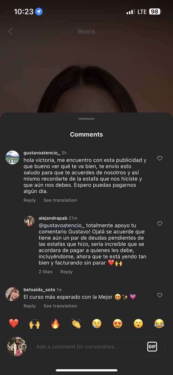 alejandraa's tweet photo. Que cosas🤣 yo tenía una “MEJOR amiga” que me estafó con una cantidad alta de dinero, ahora es millonaria y famosa y todavía no me paga.. cabe descartar que ya borro mi comentario https://t.co/bIT362dfRC