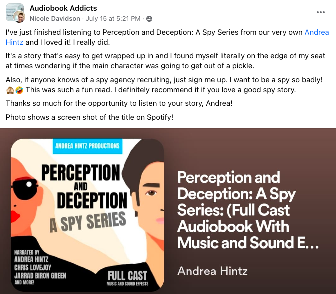 tesoroseries's tweet photo. Thank you Nicole Davidson for your awesome review of the audiobook!  God bless! https://t.co/QFJ1x9y1AA