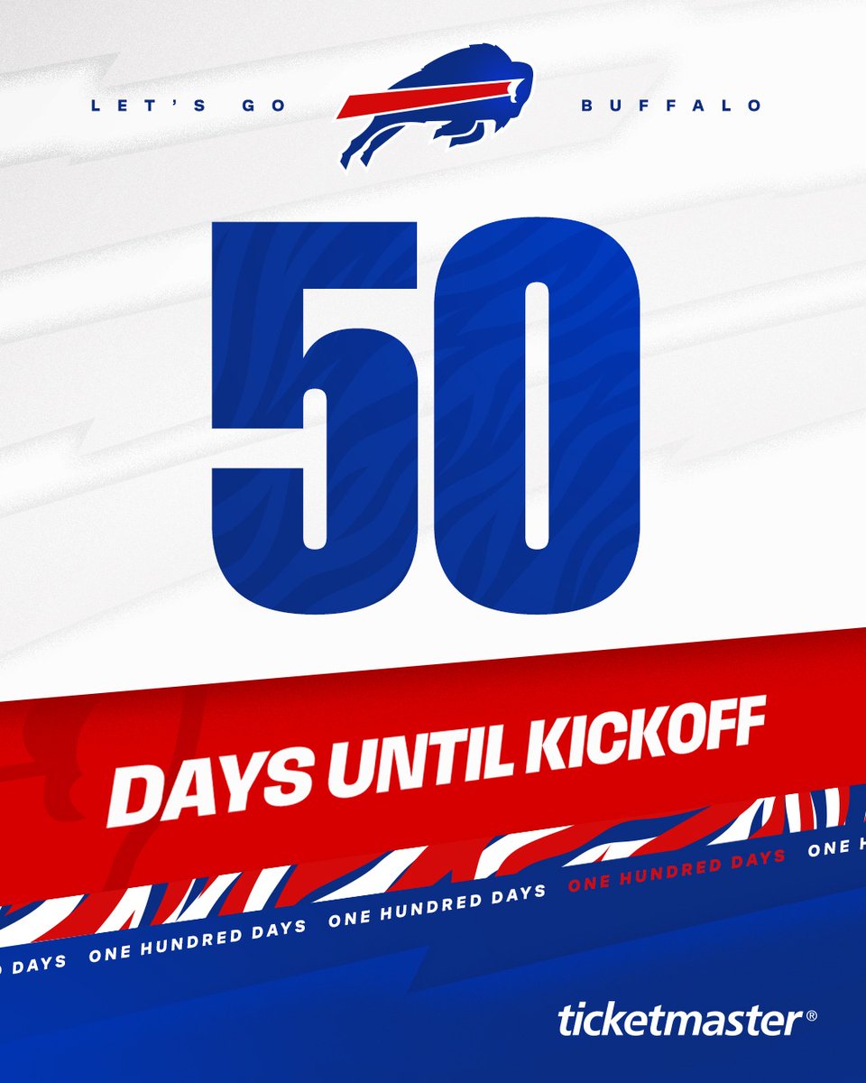 BuffaloBills's tweet photo. It'll be here before you know it. 😎

@Ticketmaster | #BillsMafia https://t.co/5cCf87MgMs