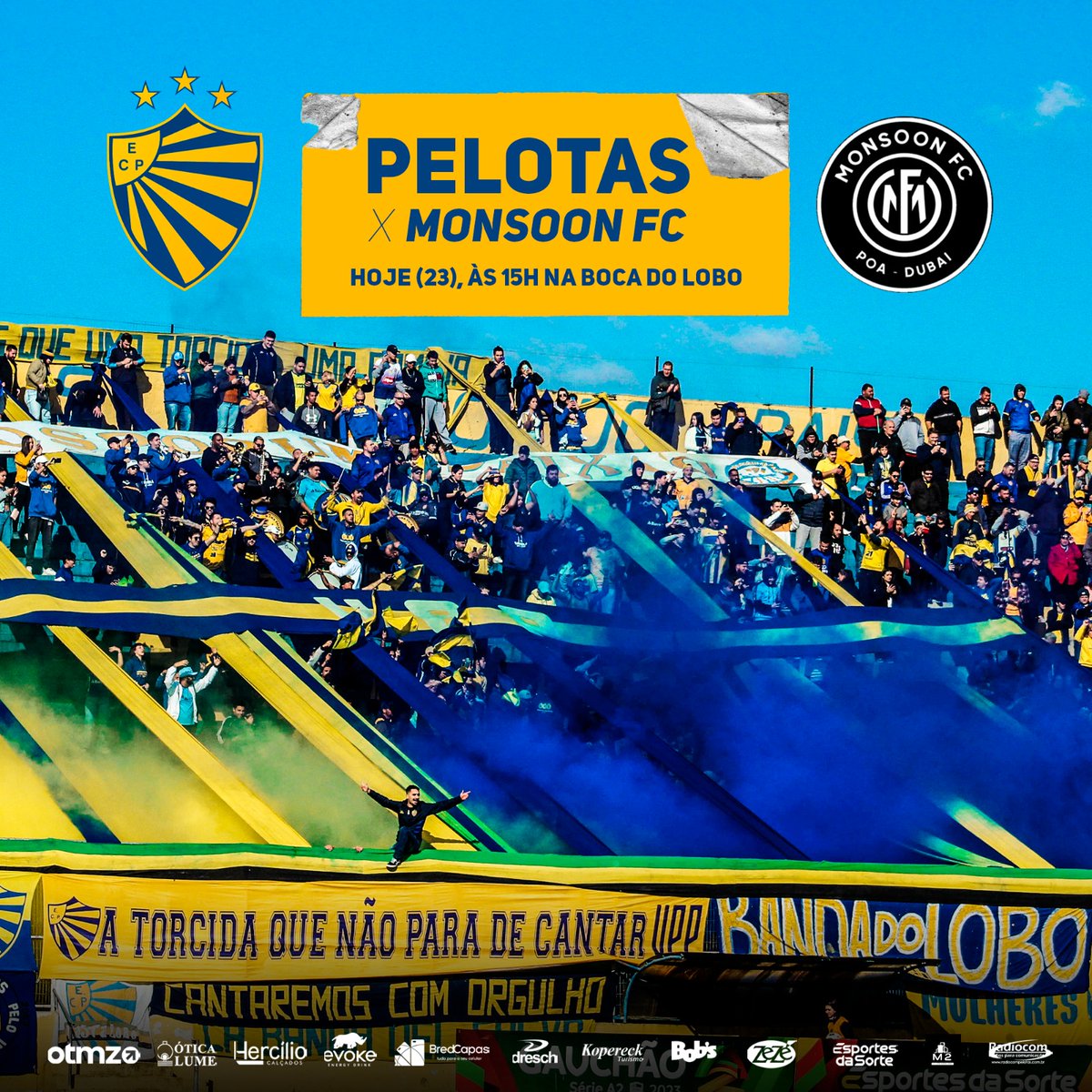ecpelotas's tweet photo. AGORA TODO JOGO É UMA DECISÃO! 

Hoje é dia de buscar um bom resultado em casa e continuar forte na competição. 

VAMOS JUNTOS EM BUSCA DO ACESSO! 🇺🇦

🆚 @Monsoon_FC_
📍Boca do Lobo
🗓️ 23 de Julho
⏱ 15 horas

Vamos subir, Lobo!
#OPelotasÉUmSó 🇺🇦 https://t.co/kn3ci66usH