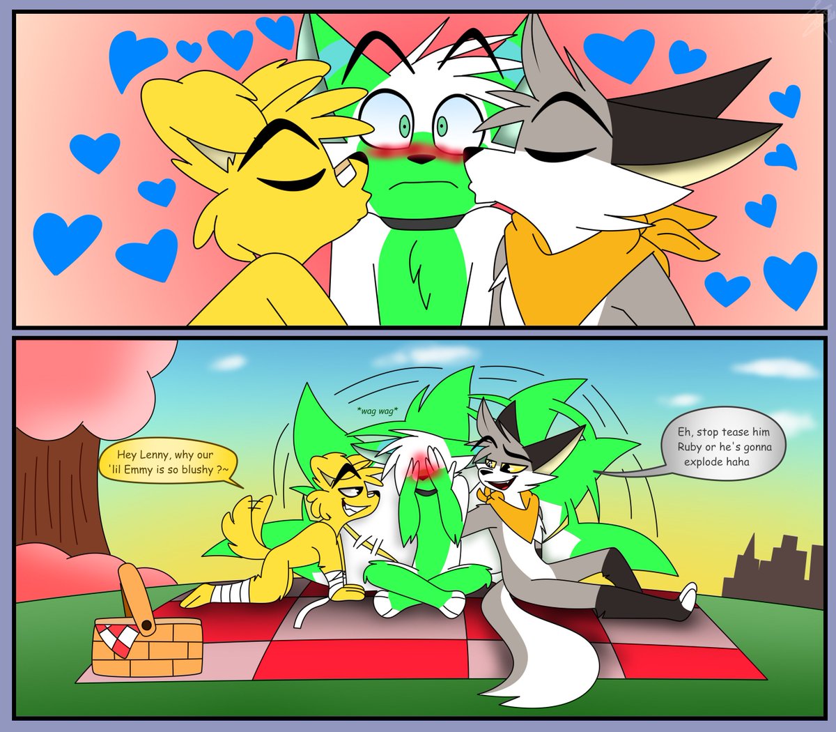 undernaf452's tweet photo. Picnic #zoophobia #zoophobiafanart #zoophobiarusty #zoophobialeonardo #zoophobiaoc #art https://t.co/N22orYrf07