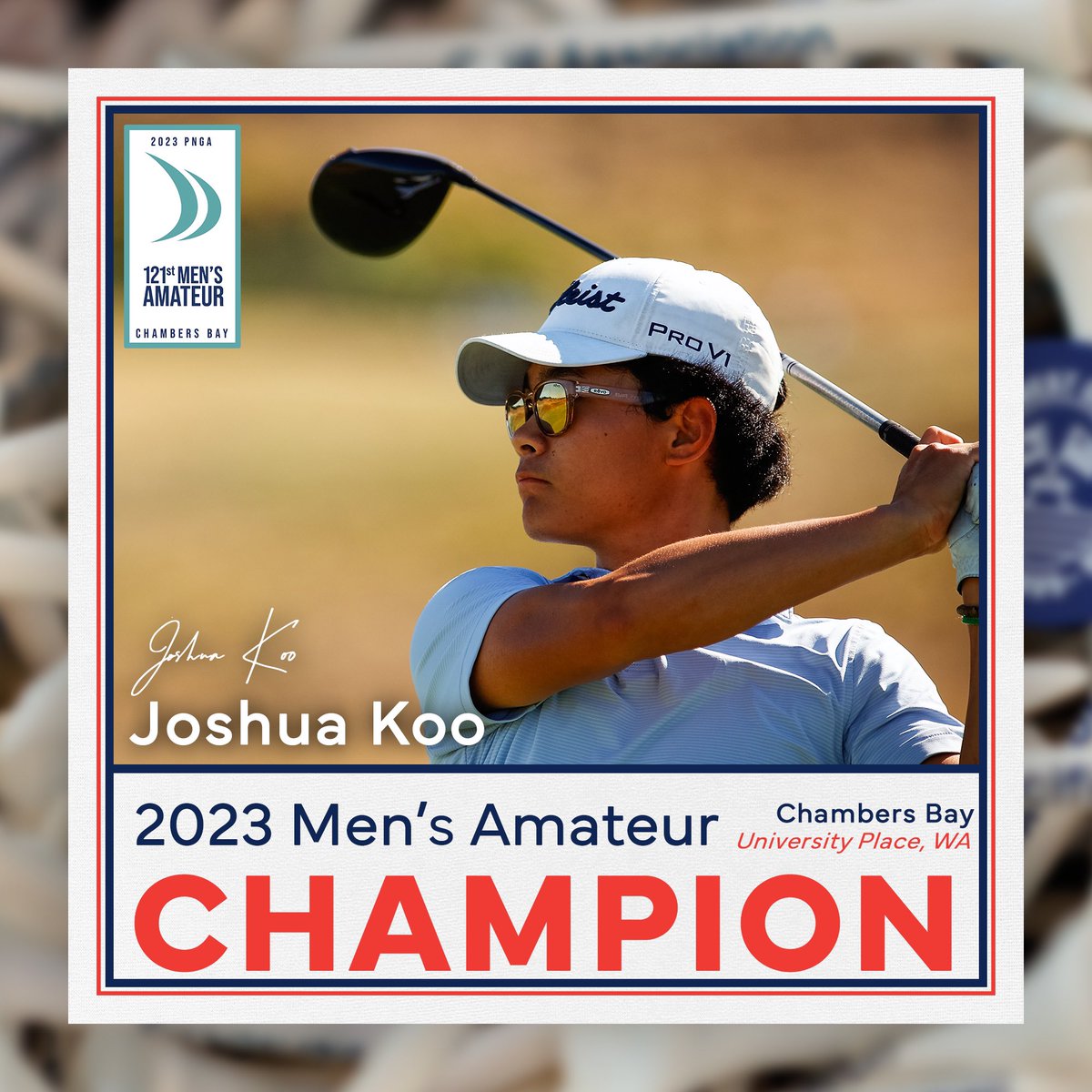 🏆👏 Please join us in congratulating, Joshua Koo of Cerritos, Calif., the winner of the 121st #PNGAMensAm Championship. Koo defeated Ben Borgida of Shoreline, Wash. 1 up in today's 36-hole final match to take home the trophy.