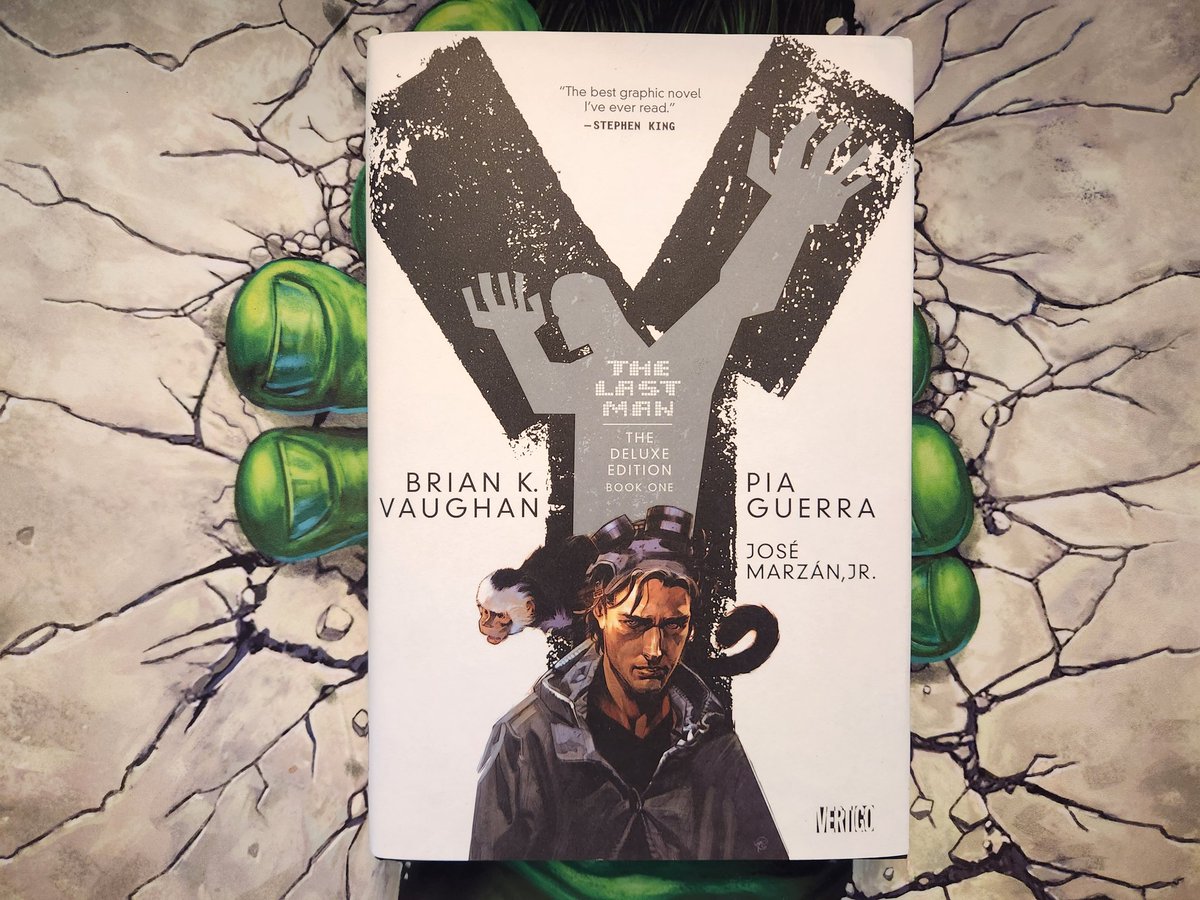 Y: The Last Man Deluxe Edition Book One. I love Brian K. Vaughan and never read this. I can't wait.  I finally have the whole series to read. Long time coming.

#BrianKVaughan
@PiaGuerra 
@JoseMarzan 
#DCVertigo
@vertigo_comics 
#YtheLastMan